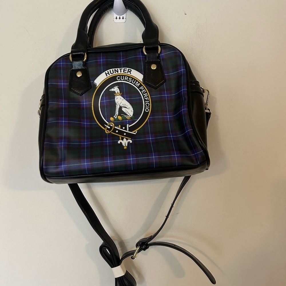 New Hunter Cursum Perficio plaid Love the world Preppy Academia Purse